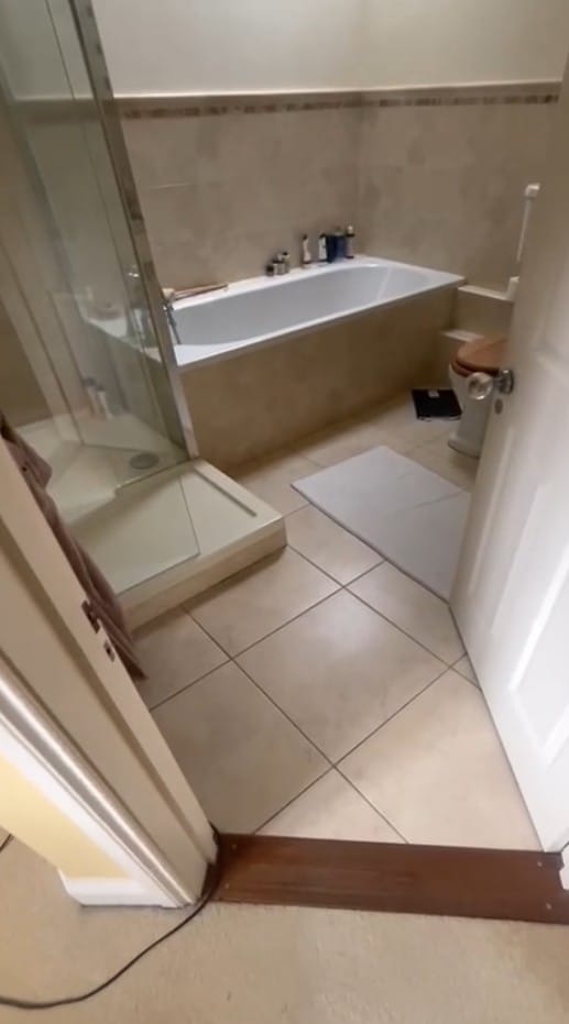 View from door before master ensuite renovation Halstead CO9