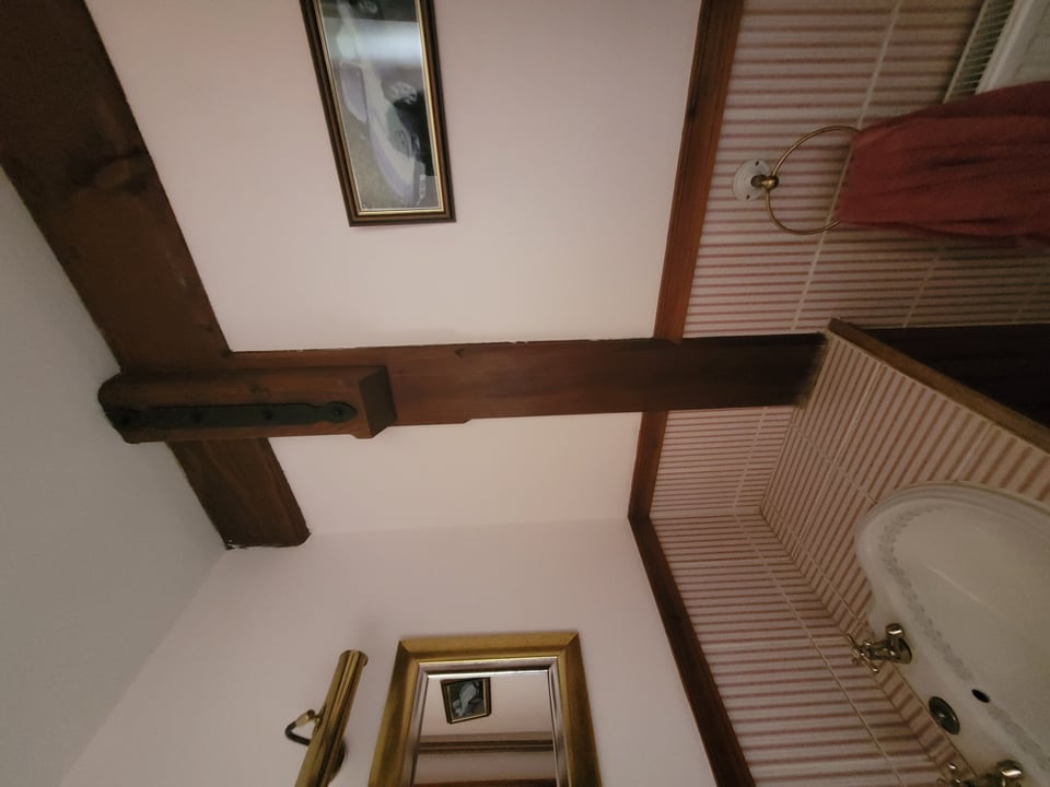 Original basic fixtures Hatfield Peverel CM3 showing dated design before renovation