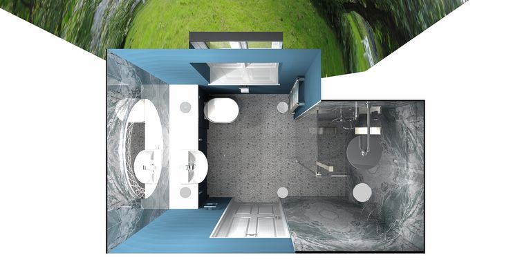 3D design render for a Highwoods CO4 luxury wetroom ensuite — this is what our clients see before any work begins
