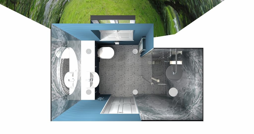 3D design render vanity layout Highwoods CO4 wetroom ensuite
