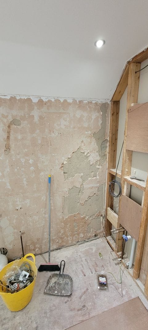 Luxury bathroom installation in progress Tiptree CO5 renovation phase