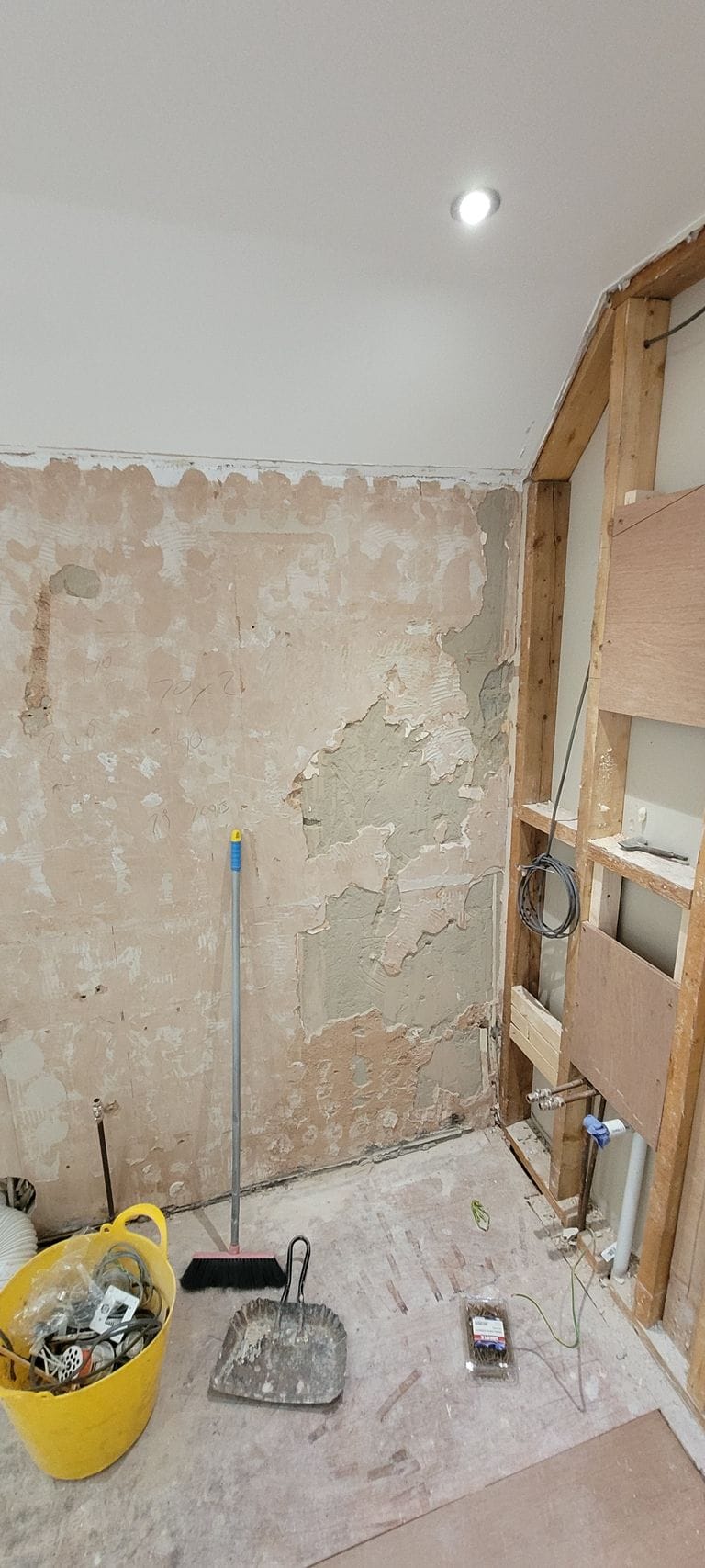 Luxury bathroom installation in progress Tiptree CO5 renovation phase