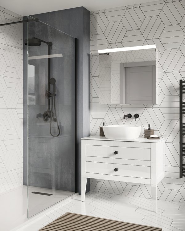 Compact luxury bathroom showcase Essex space planning design - Bowman Bathrooms